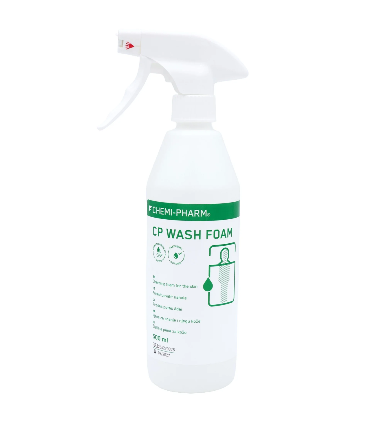 Puhastusvaht nahale - Chemi-Pharm CP WASH FOAM, 500 ml