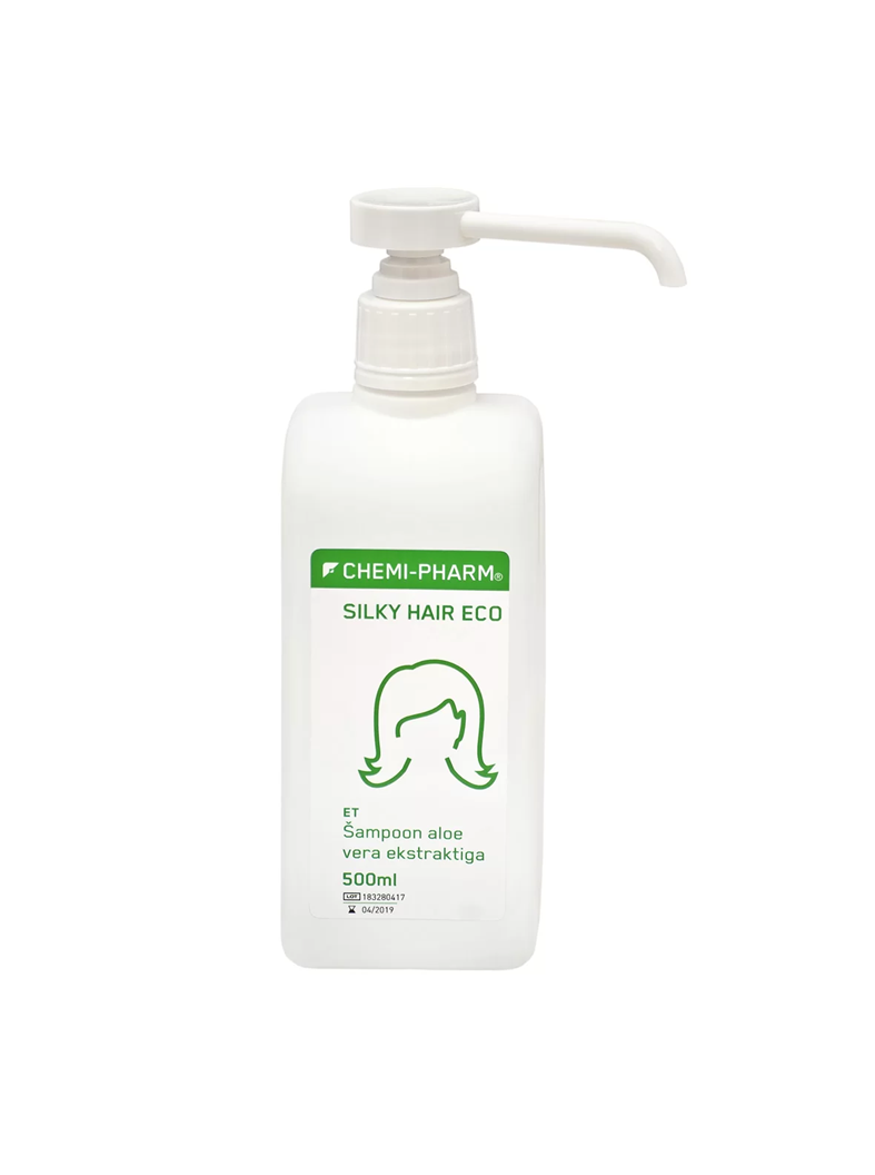 Šampoon aloe vera ekstraktiga kõikidele juustetüüpidele - Chemi-Pharm Silky Hair, 500 ml